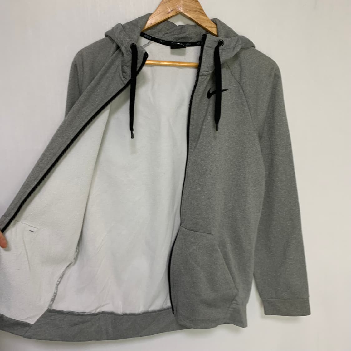 나이키 베이직 후드 집업 S 빈티지 그레이 상품이미지4