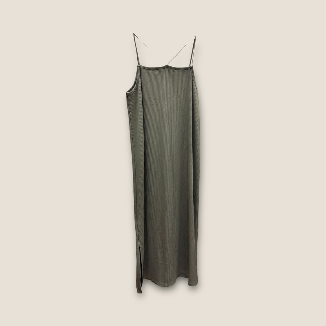 K126 GU 나시 롱 골지 카키 원피스 size XL 상품이미지2