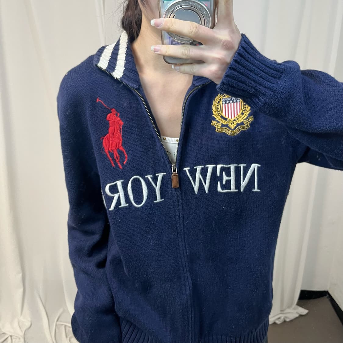Polo big pony New York knit zip-up 상품이미지2