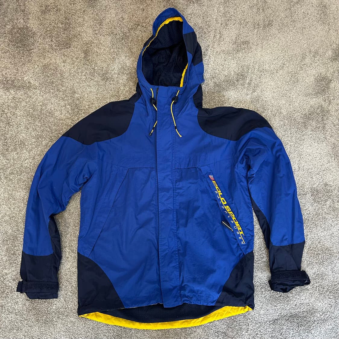 폴로 스포츠 블루 바람막이 후드 자켓 상품이미지1