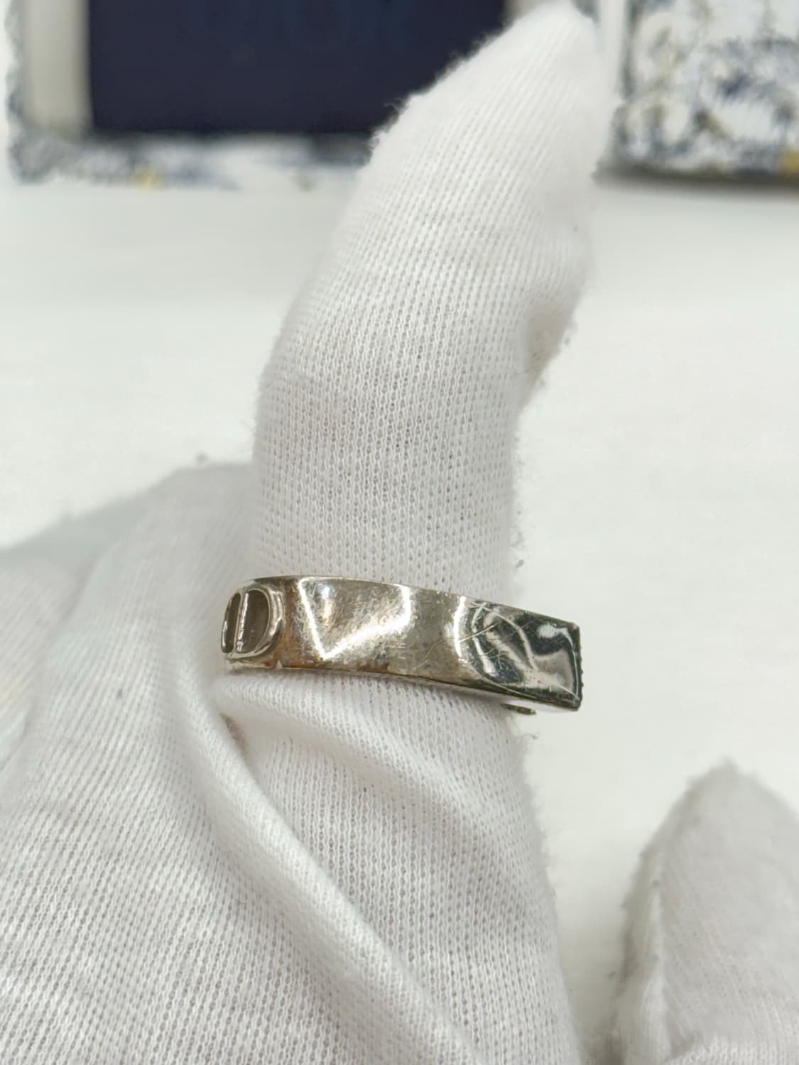 [M] 디올 큐빅 로고 반지 상품이미지5