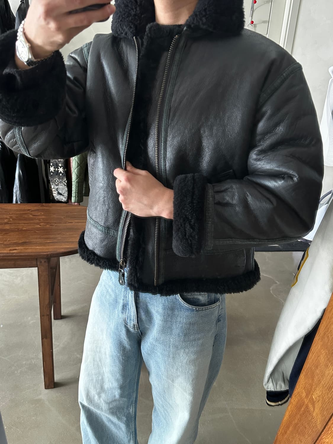 Type B-3 us army 폭격기 플라이트 무스탕 자켓 상품이미지2