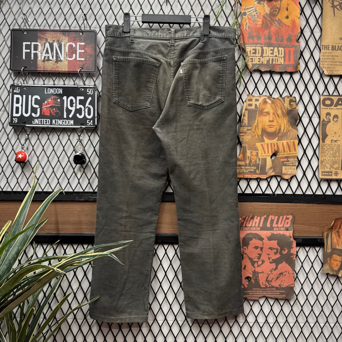 90s 리바이스 코듀로이 팬츠 화이트 탭 포인트 카키 상품이미지2