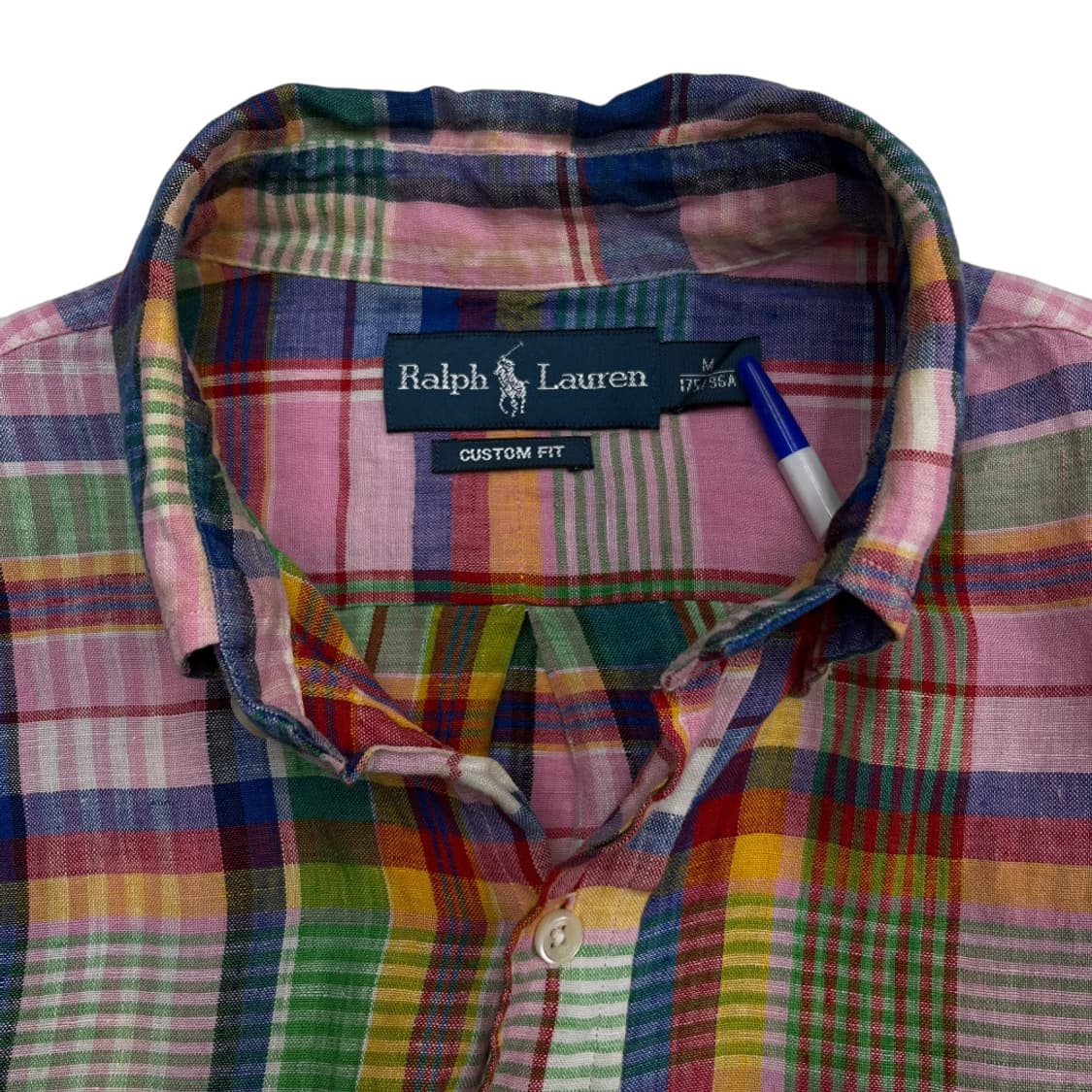 폴로 랄프로렌 블루포니 핑크체크 린넨 셔츠 L 상품이미지4