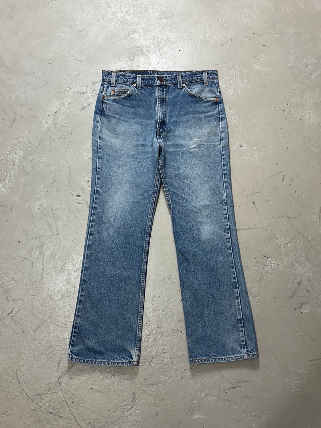 90's USA Made 빈티지 리바이스 517 부츠컷 연청 상품이미지2