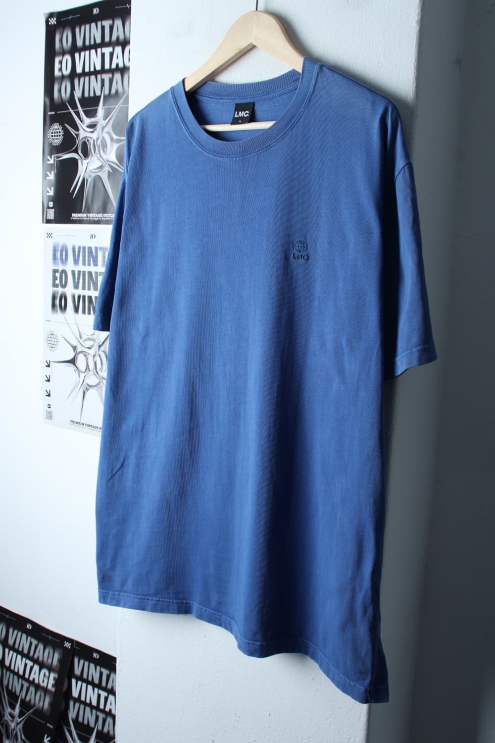 (XL-2XL) 엘엠씨 반팔 티셔츠 빅사이즈 피그먼트 블루-H30822 상품이미지1