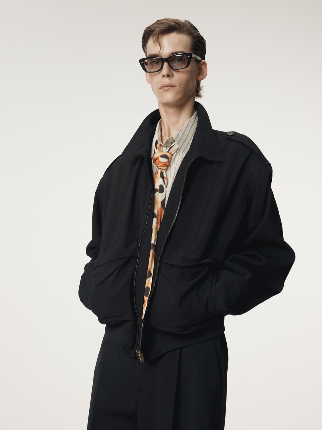 렉토 25FW 르에 스트라이프 셔츠 페일 베이지 상품이미지7