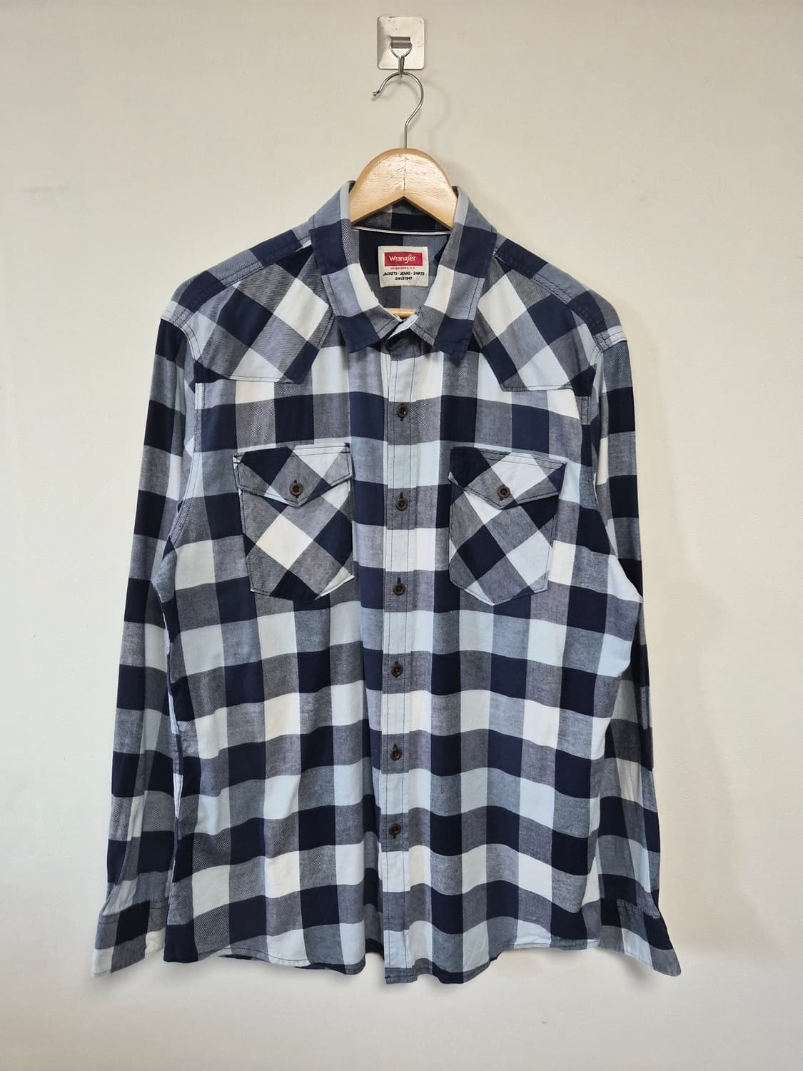 랭글러Wrangler 체크 웨스턴 셔츠 L사이즈 - S328 상품이미지1