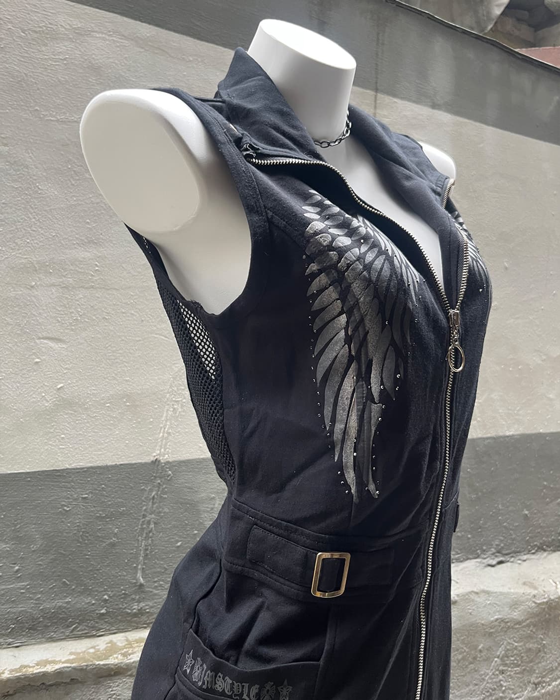Y2K FALLEN ANGEL ZIP DRESS 상품이미지4