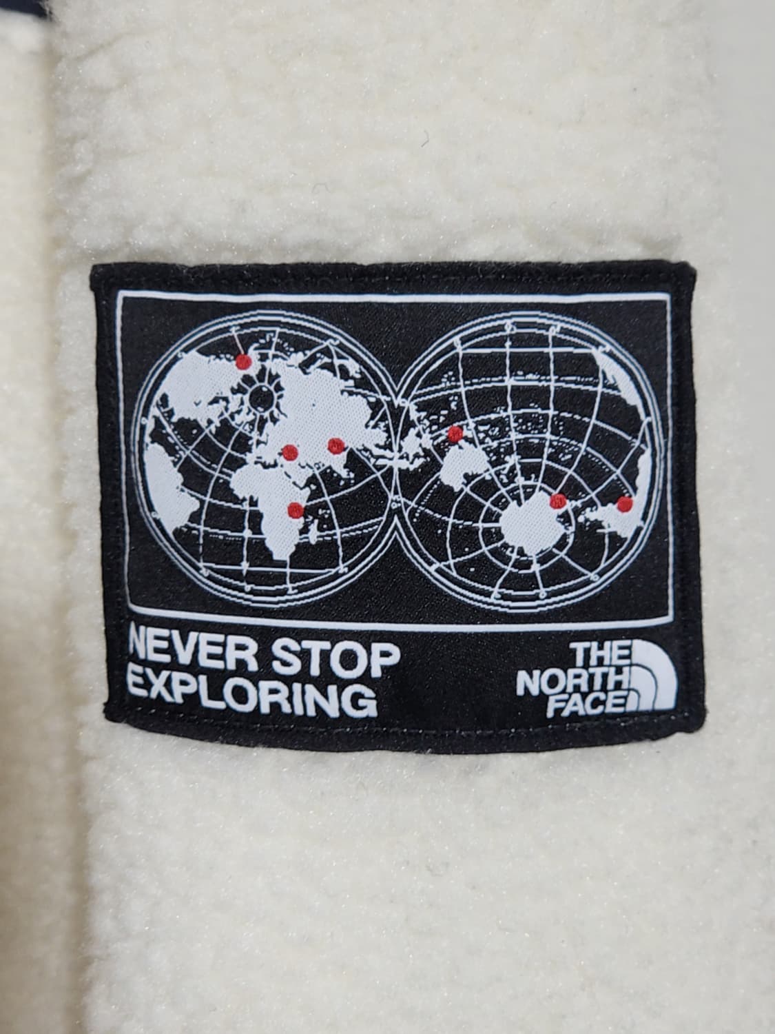 (L) 노스페이스 후리스 점퍼 화이트 뽀글이 플리스 후드자켓  상품이미지5