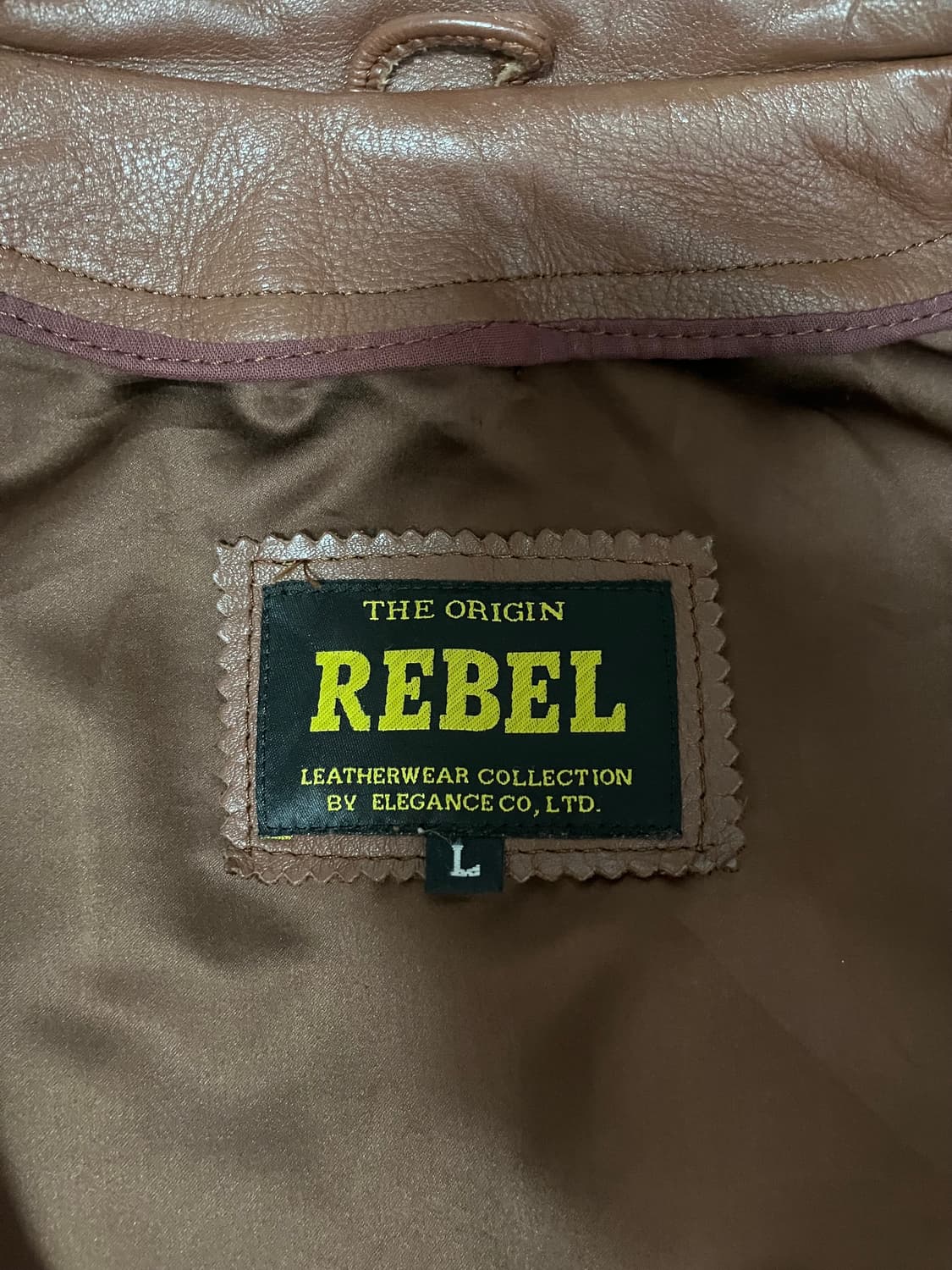 REBEL 소가죽 브라운 자켓L 상품이미지5