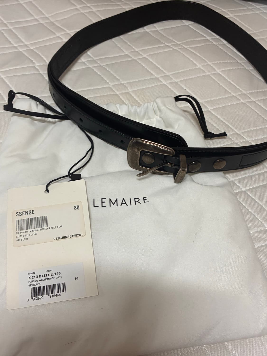 르메르 웨스턴벨트 블랙 80사이즈 상품이미지1