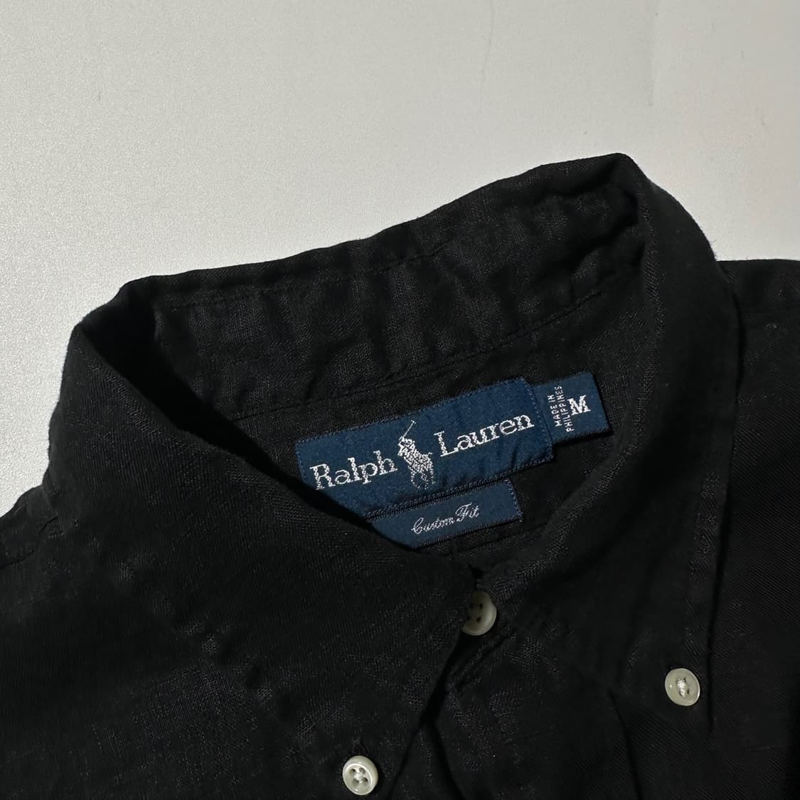 폴로 랄프로렌 린넨 셔츠 블랙 상품이미지4