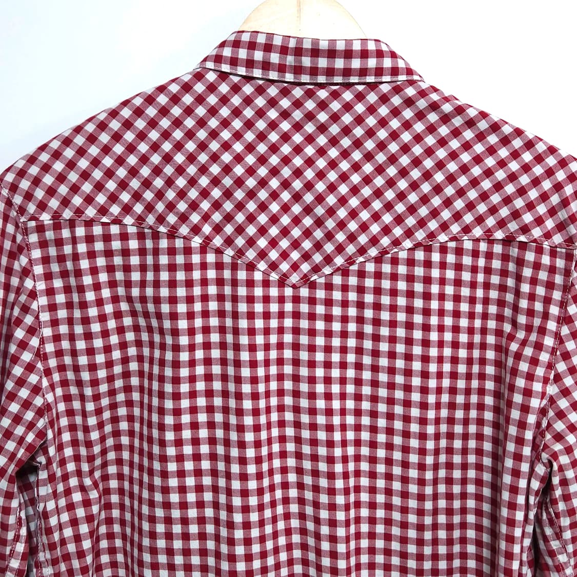 95~100)LEVIS 리바이스 슬림핏 웨스턴셔츠 체크 긴팔 상품이미지7
