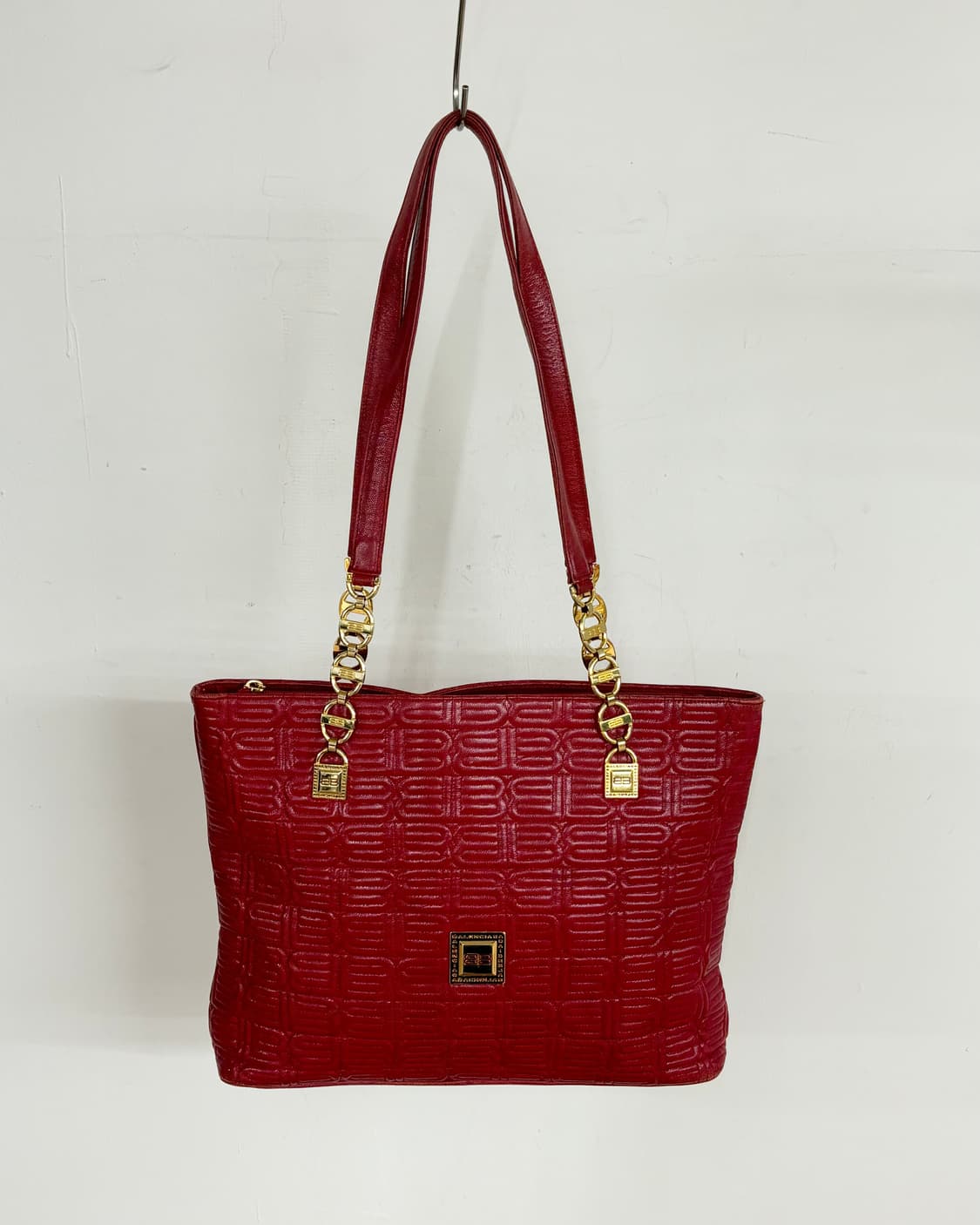 발렌시아가 레드 레더 토트백 상품이미지2