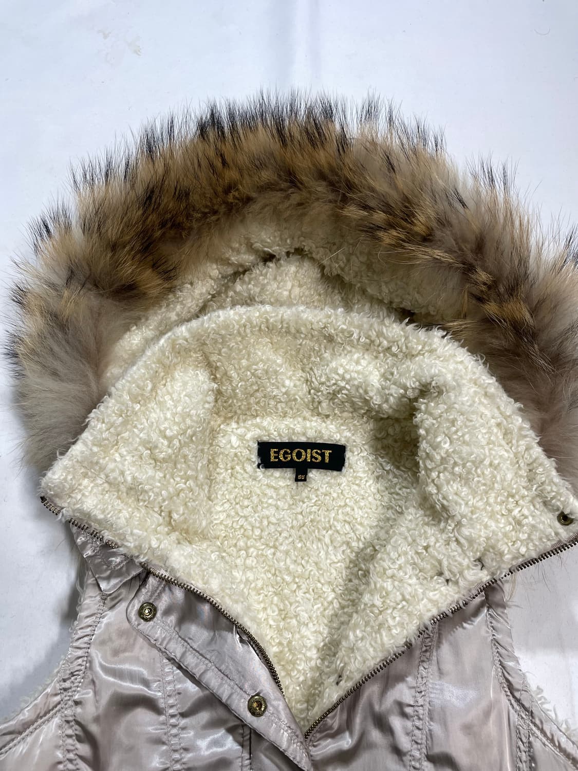 y2k 라쿤 울프죠 새틴 봄버 베스트 상품이미지6