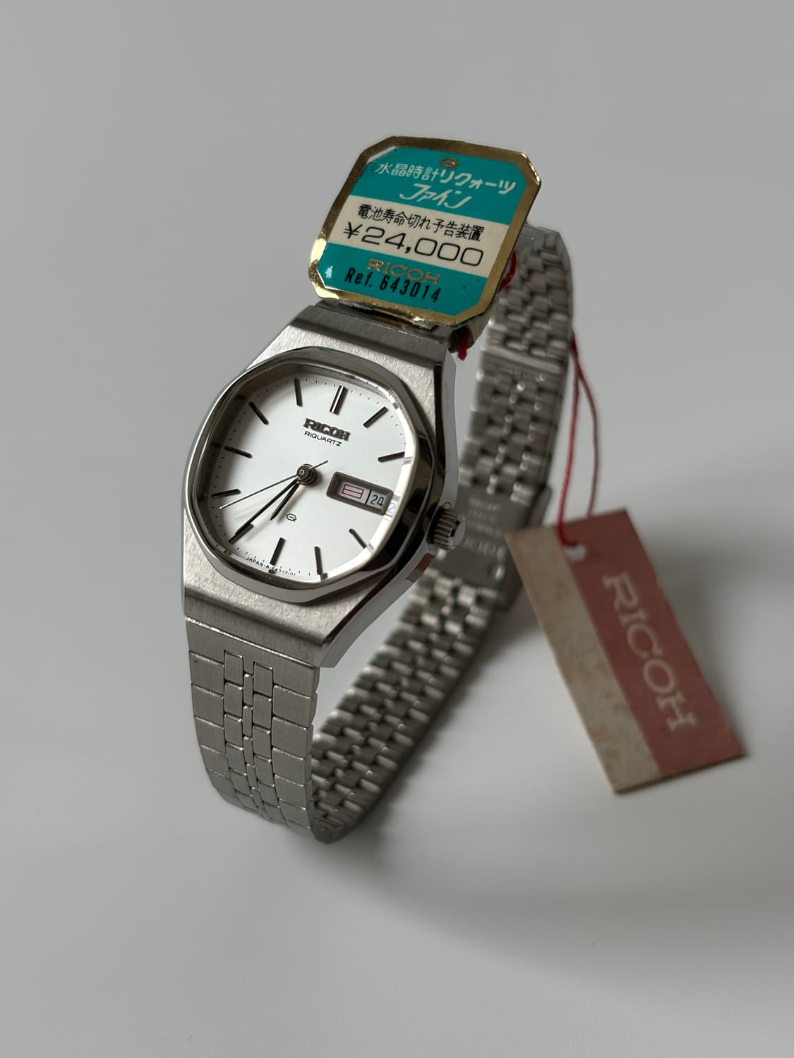 리코 1980년대 빈티지 시계 실버 쿼츠 여성 데드스탁 상품이미지1