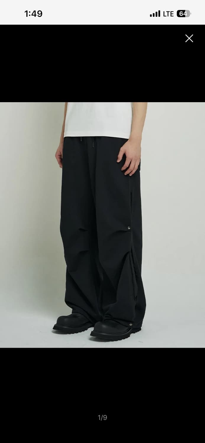 [L] 주앙옴므 X CTR 더블 레이어 스웻 팬츠 (블랙) 상품이미지1