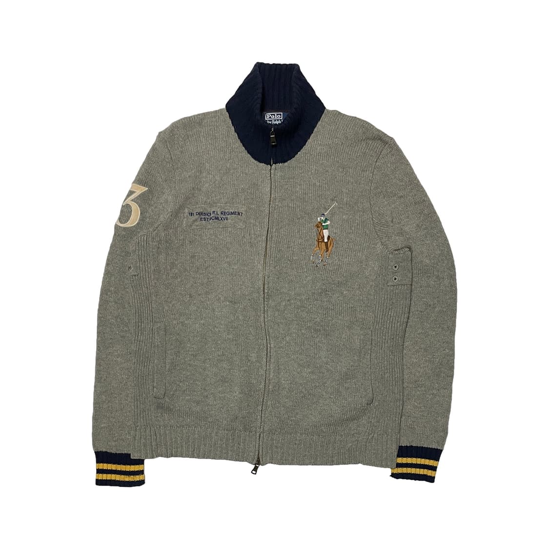 폴로 랄프로렌 빅포니 램스울 짚업 니트 상품이미지1