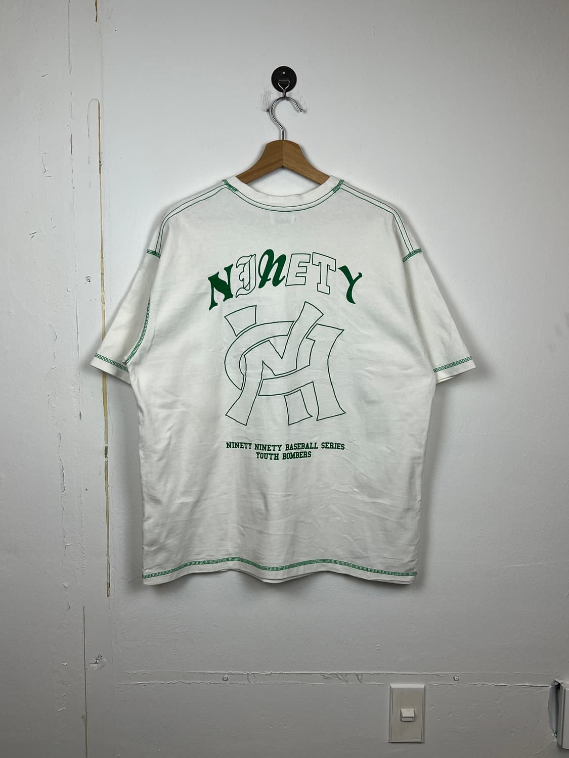 T169 JPN 9090 화이트 프린팅 헤비코튼 반팔 티셔츠 XL 상품이미지2