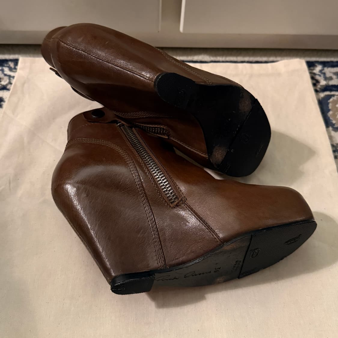 릭오웬스 웨지힐 앵클 부츠 상품이미지6