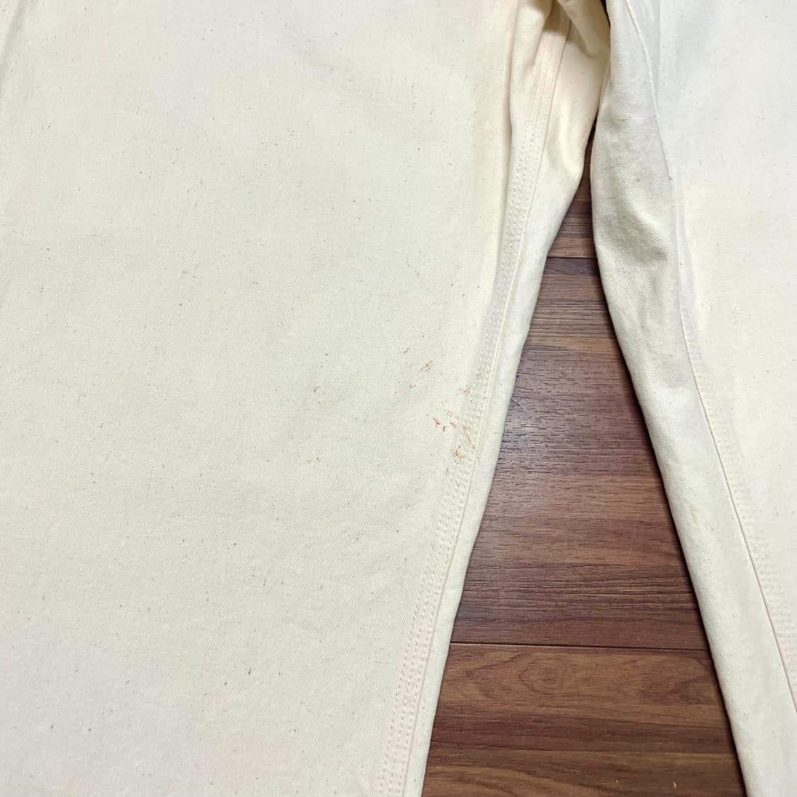 90s 미제 칼하트 에크루 크림 오프 화이트 싱글니 카펜터 워크팬츠 34 상품이미지6