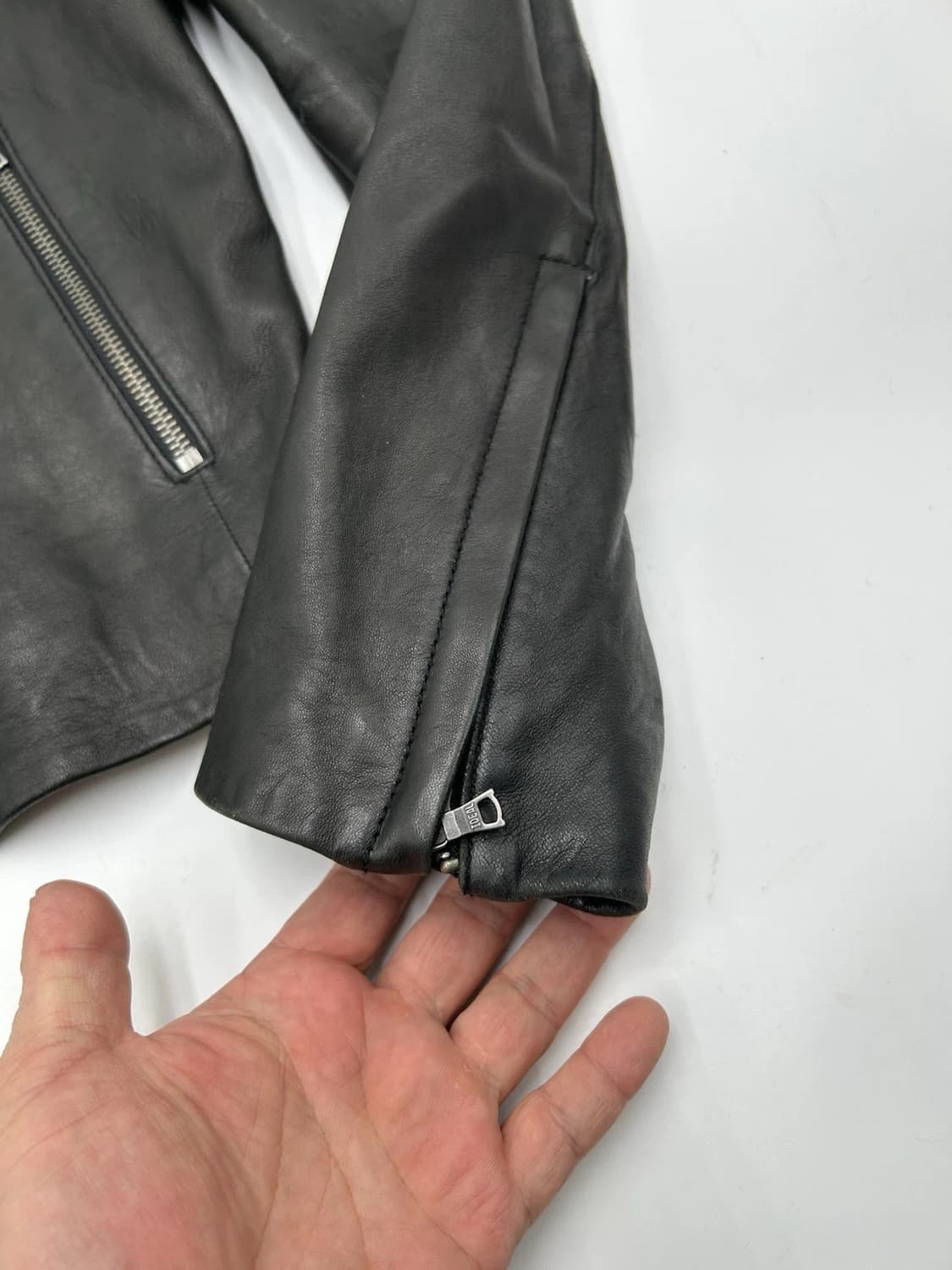 올드 갭 빈티지 블랙 레더 모토 자켓 상품이미지7