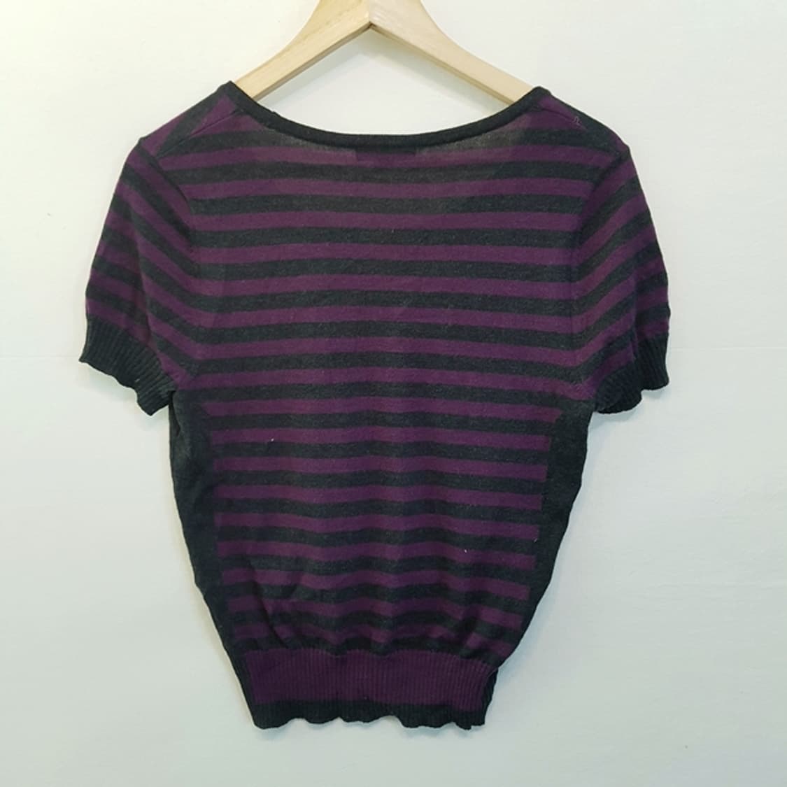 BURBERRY 버버리 런던 울 스웨터 차콜 퍼플 상품이미지2