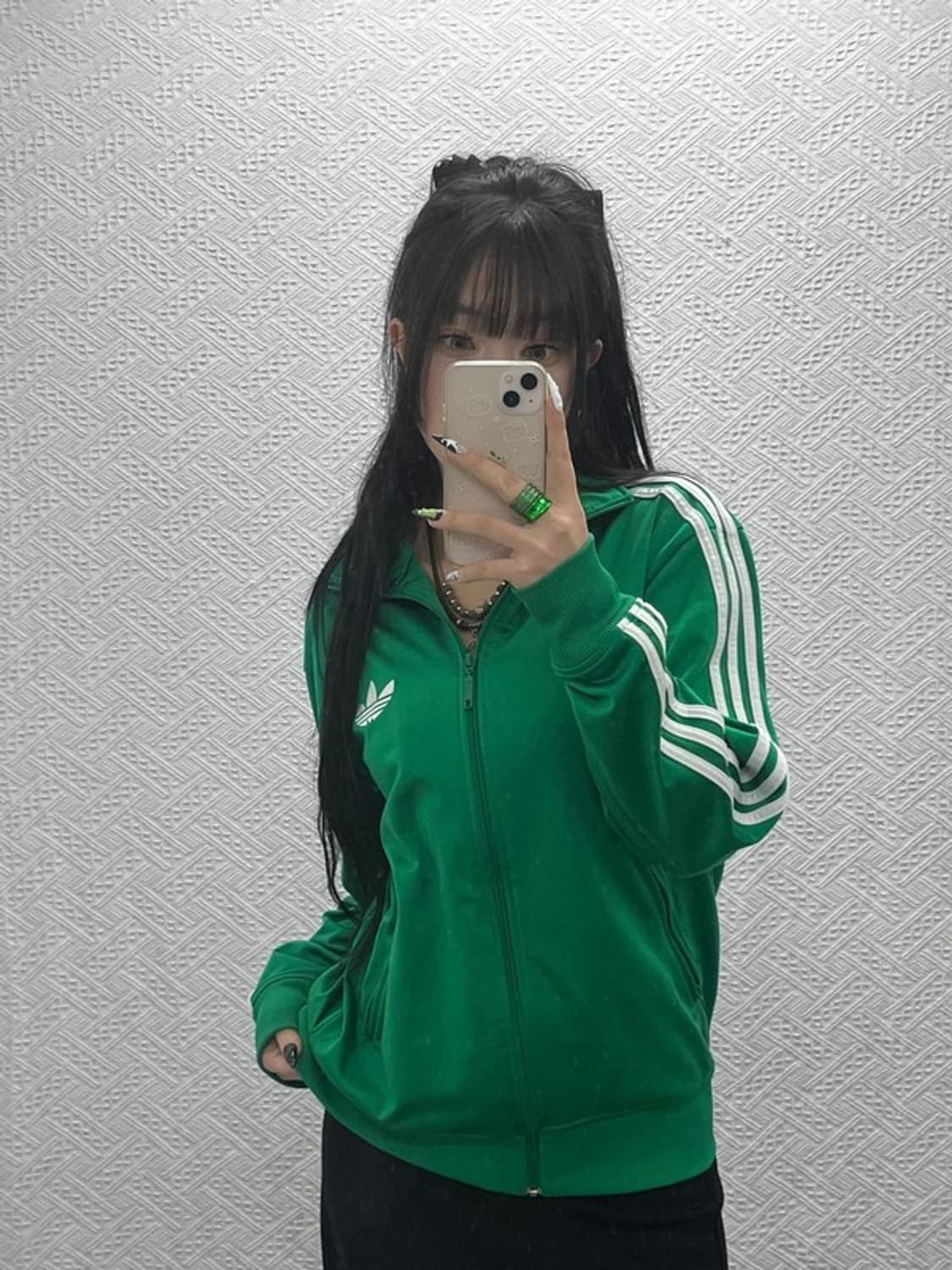 아디다스 Y2K 빈티지 딥그린 져지 집업 S C08638 상품이미지2