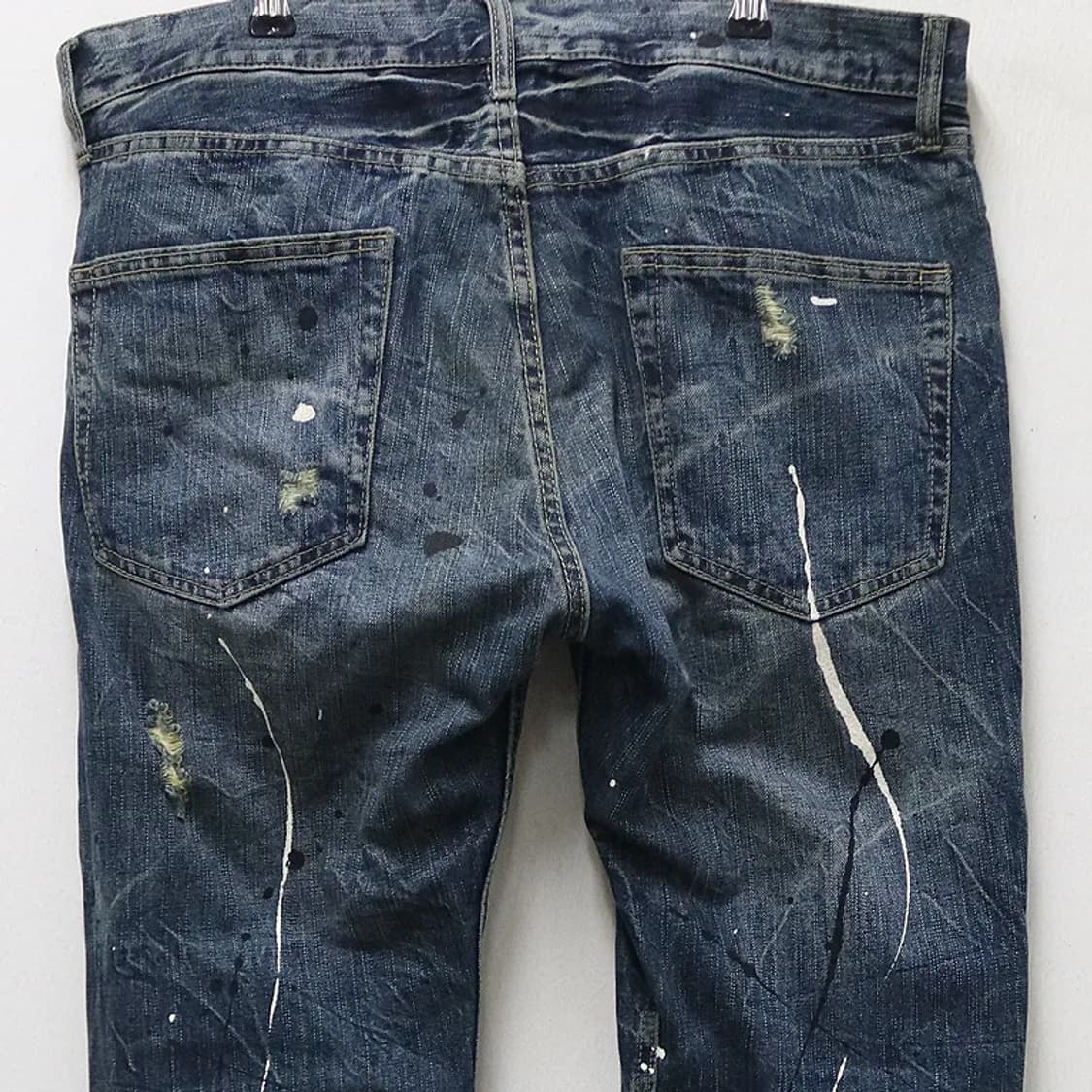 Y2K 페인팅 디테일 데님팬츠 61140 상품이미지7