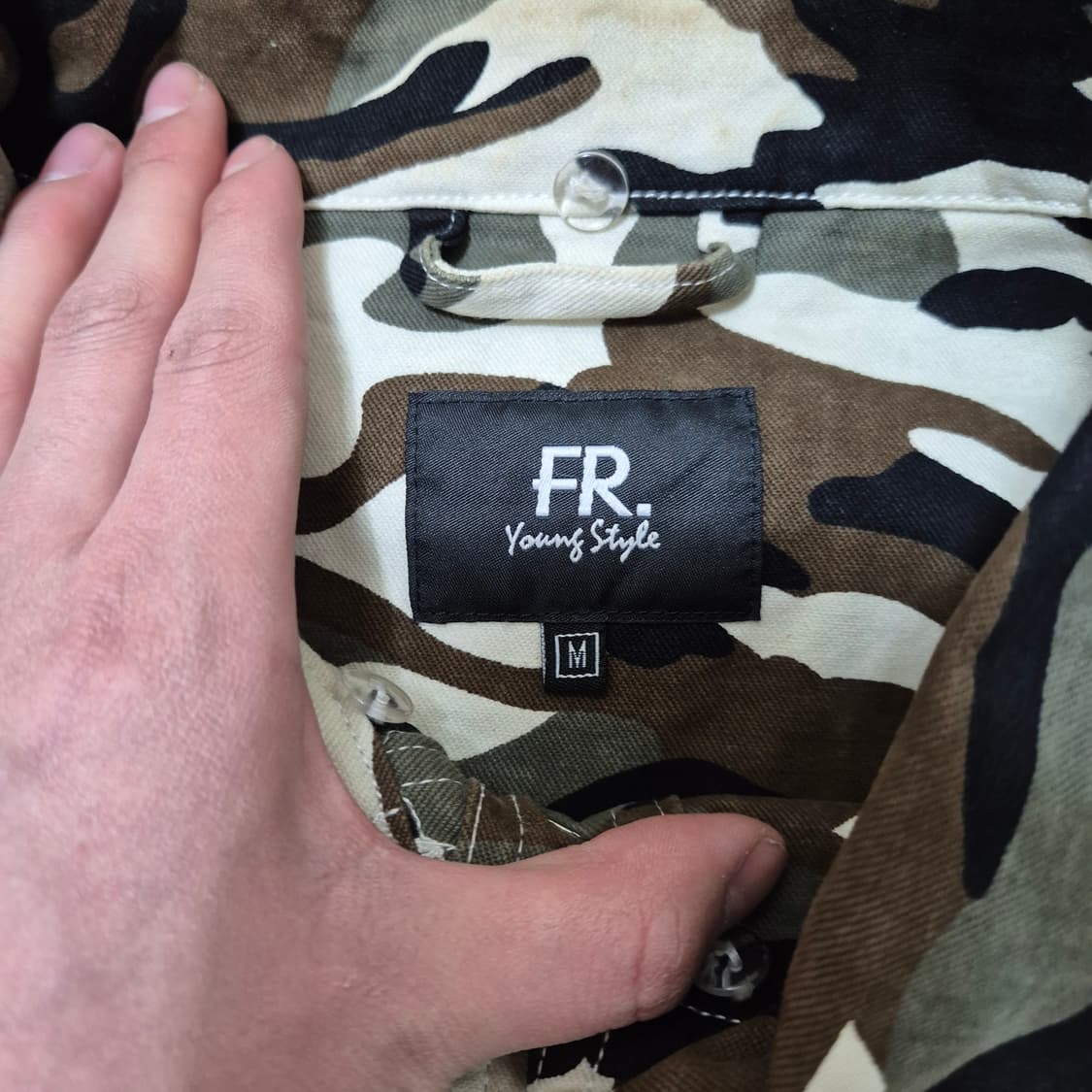 FR 영스타일 밀리터리 카모플라쥬 투포켓 코치자켓 M(95) 상품이미지5