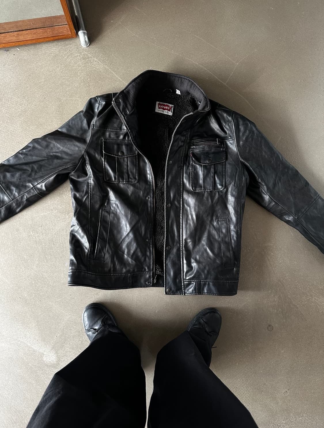 levis 트러커 쉐르파 레더 자켓 상품이미지2