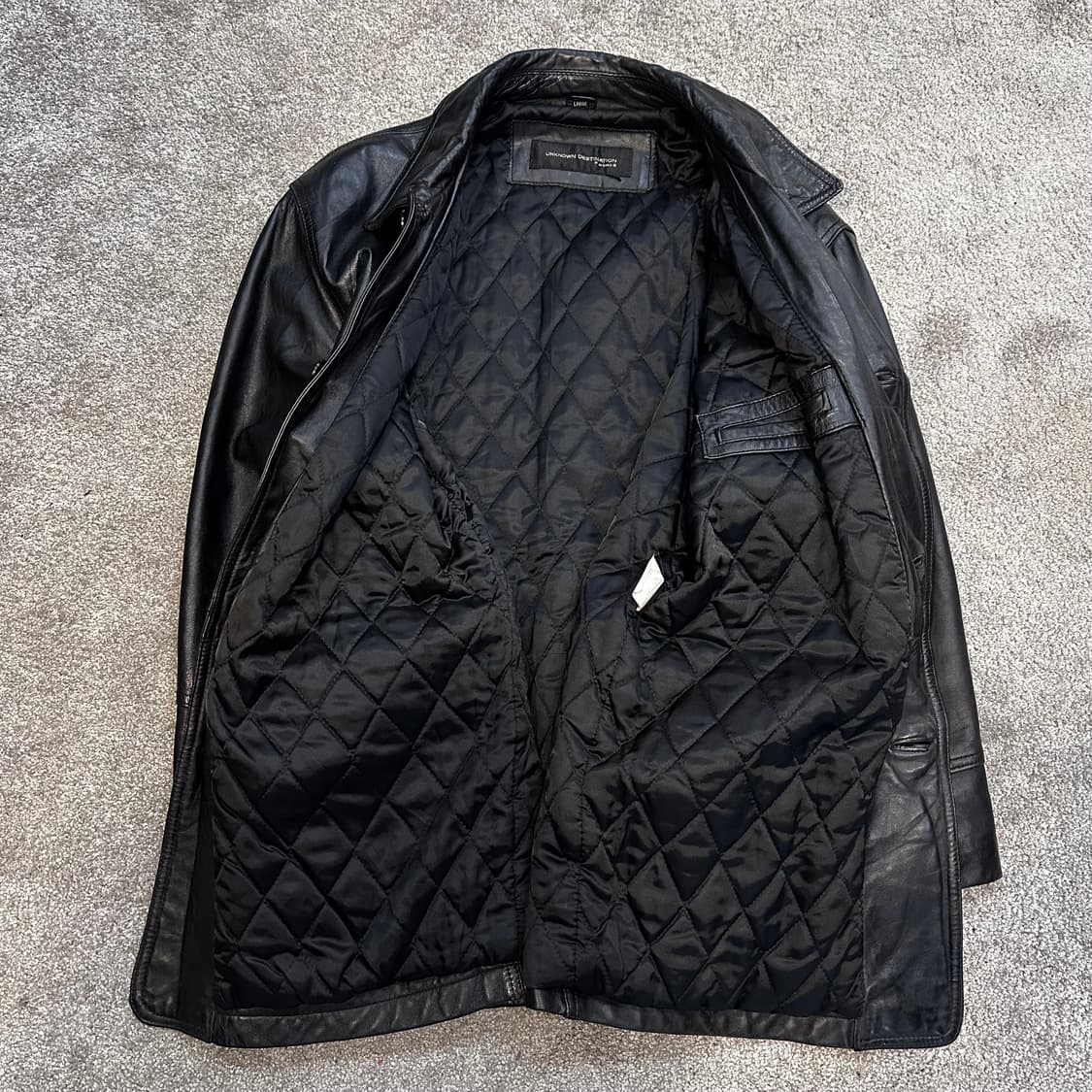 이태리 빈티지 램스킨 코트 가죽자켓L 상품이미지6