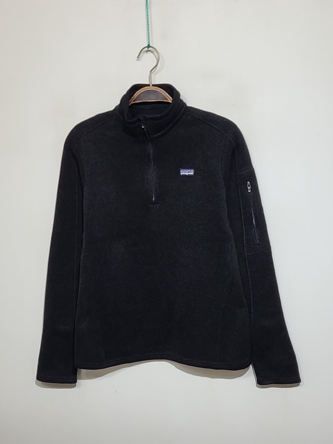 (S) 파타고니아 반집업 티셔츠 블랙 기모 긴팔티 아웃도어  상품이미지1