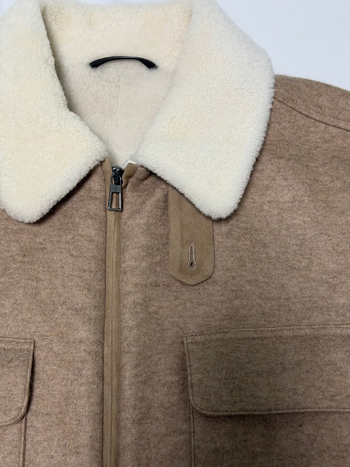 새상품 로로피아나 풀시어링 캐시미어 트리밍 셔츠 자켓 M 백화점택 상품이미지3