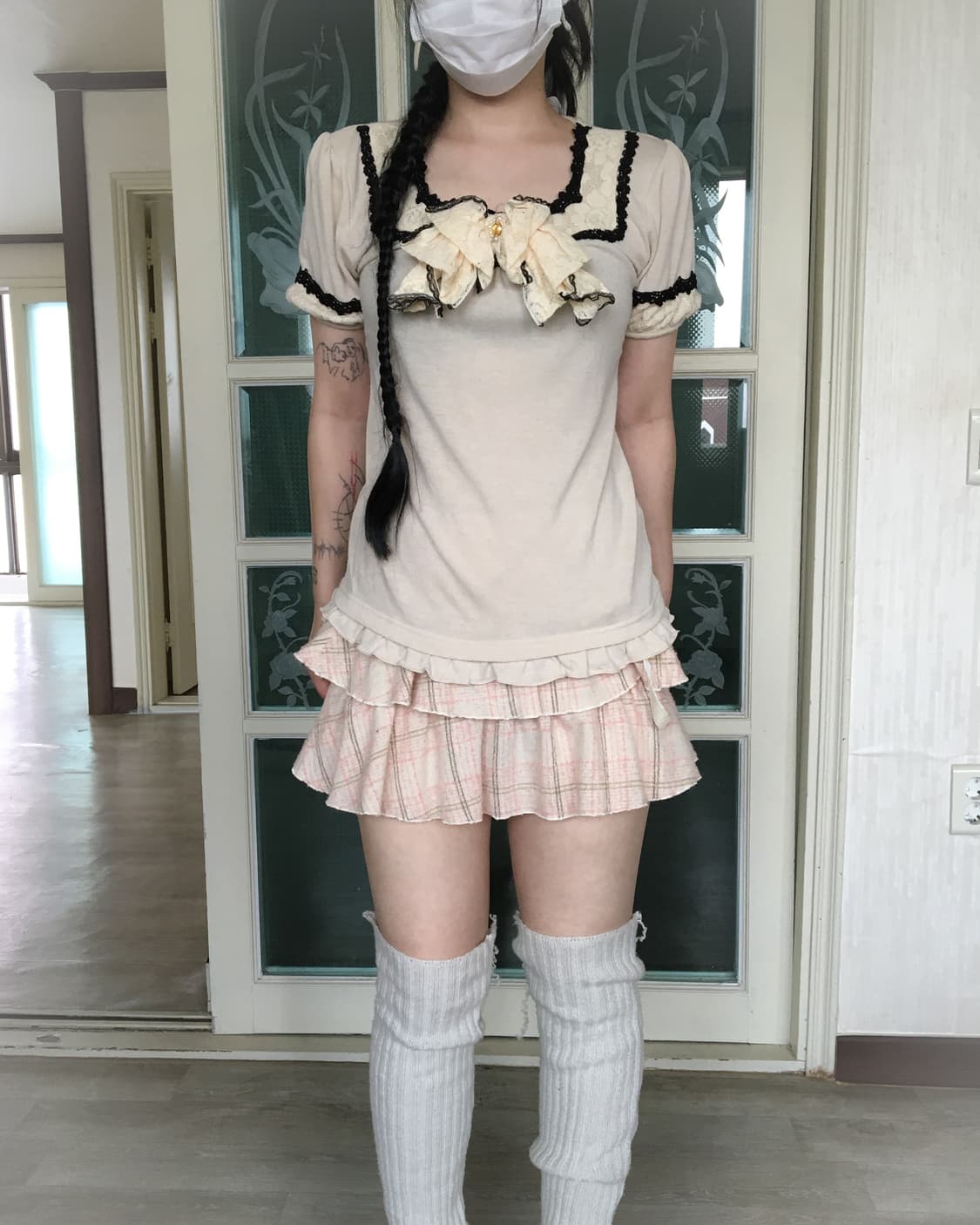 Axes femme ribbon point t shirt 상품이미지1