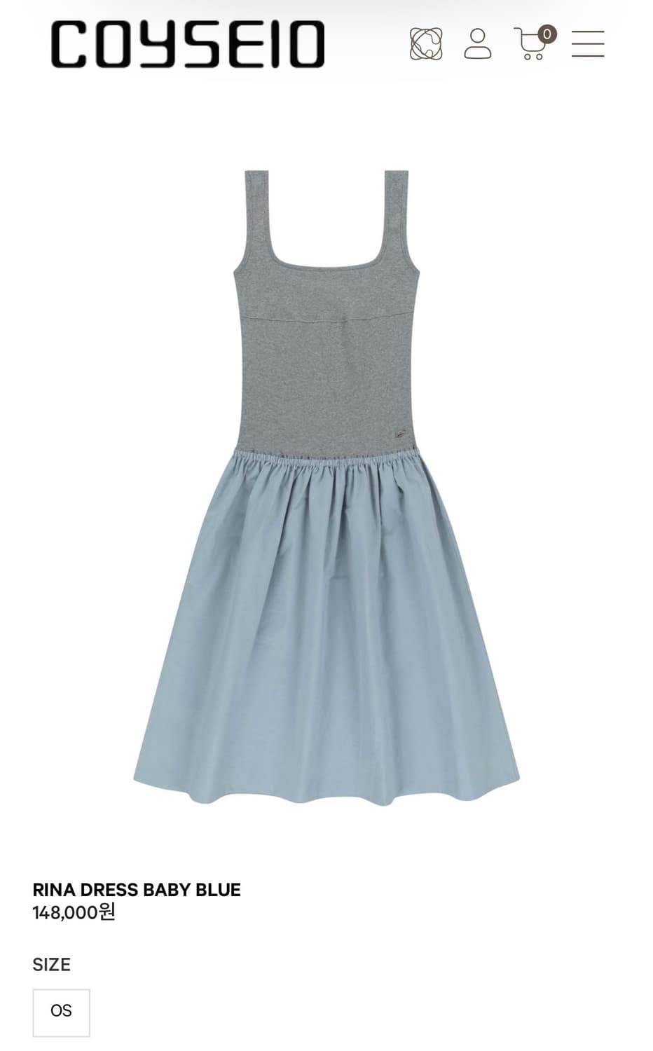코이세이오 RINA DRESS BABY BLUE 상품이미지1