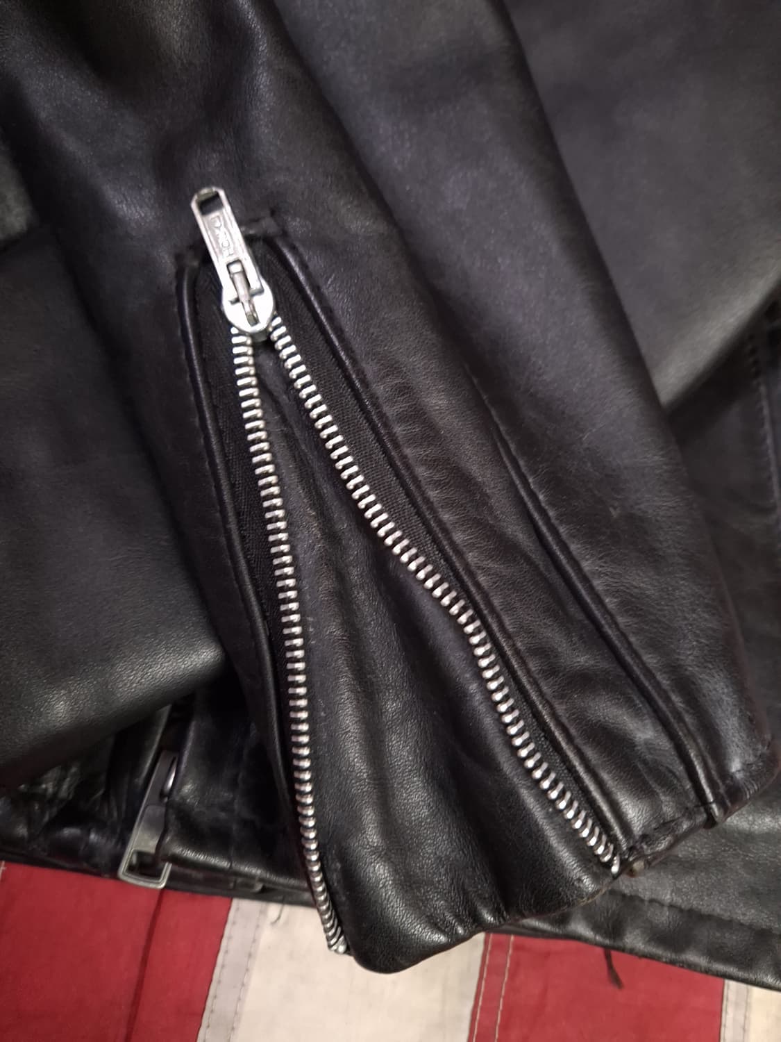 오리지날 미국제조 쇼트 싱글 라이더 자켓 베스트 풀셋트 상품이미지6