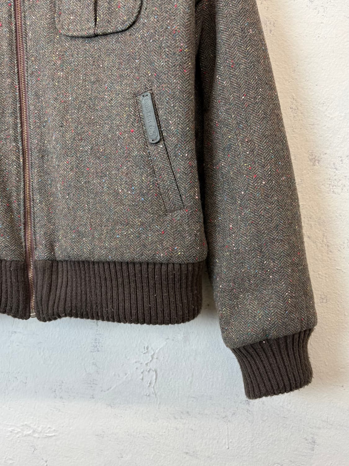 헬로키티 빈티지 모직 퍼 후드 숏 자켓 상품이미지3