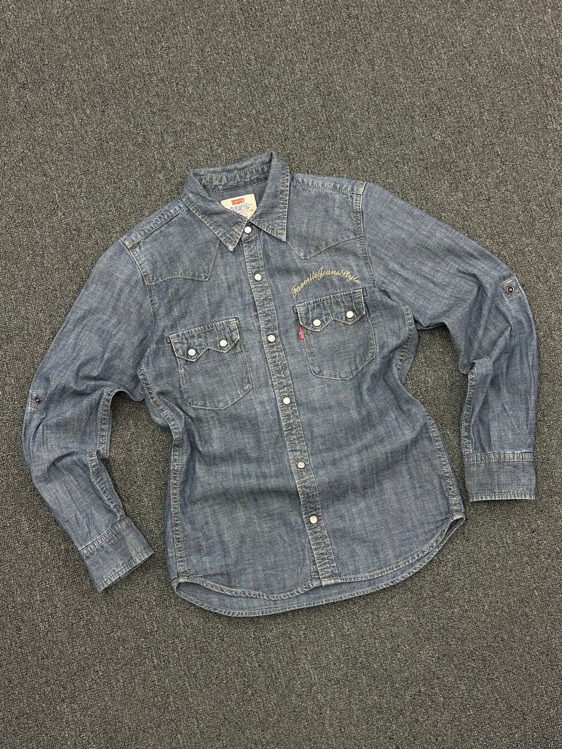 160)리바이스 빈티지 자수 포인트 데님 셔츠 상품이미지4
