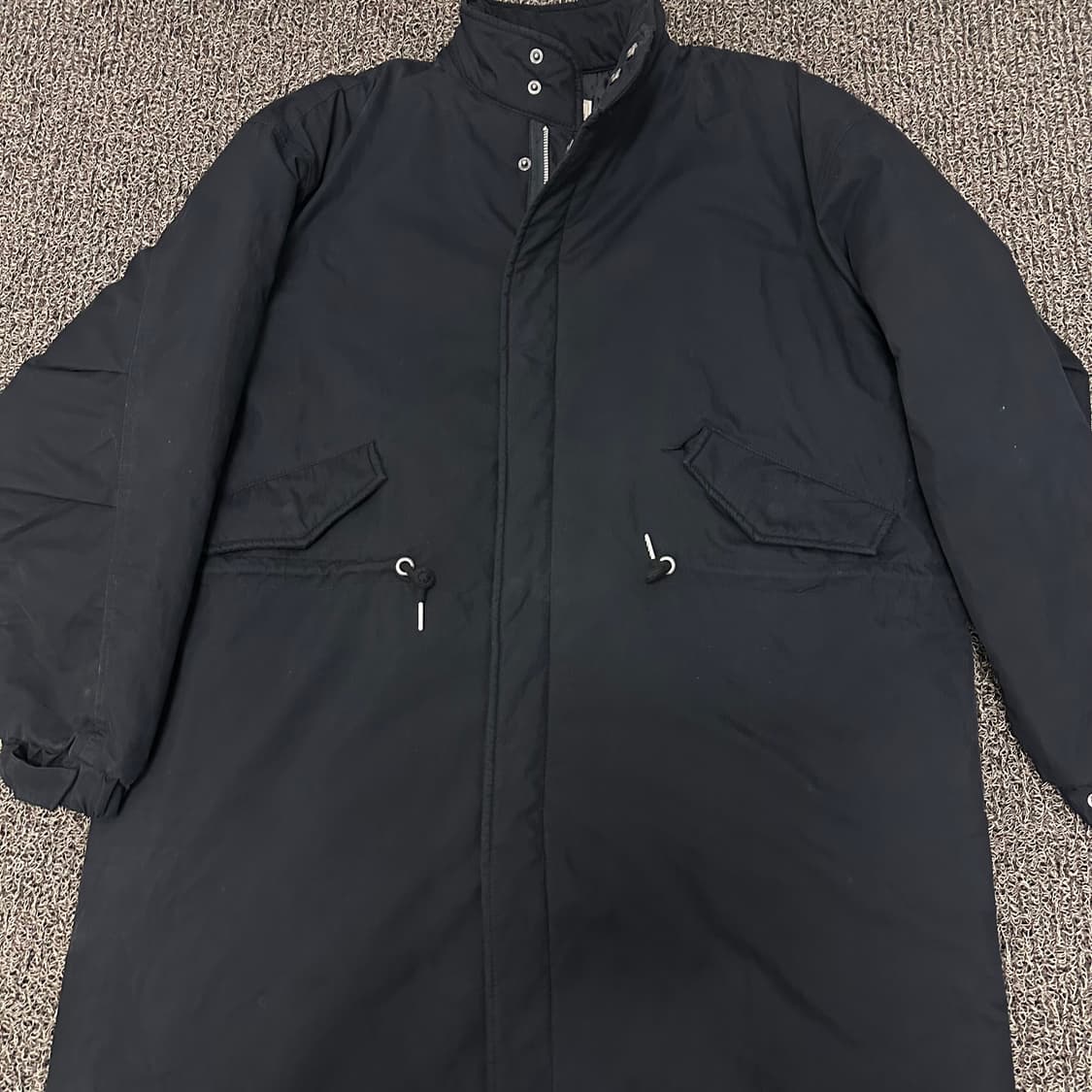 웬즈데이오아시스 롱 야상 점퍼 블랙 상품이미지2