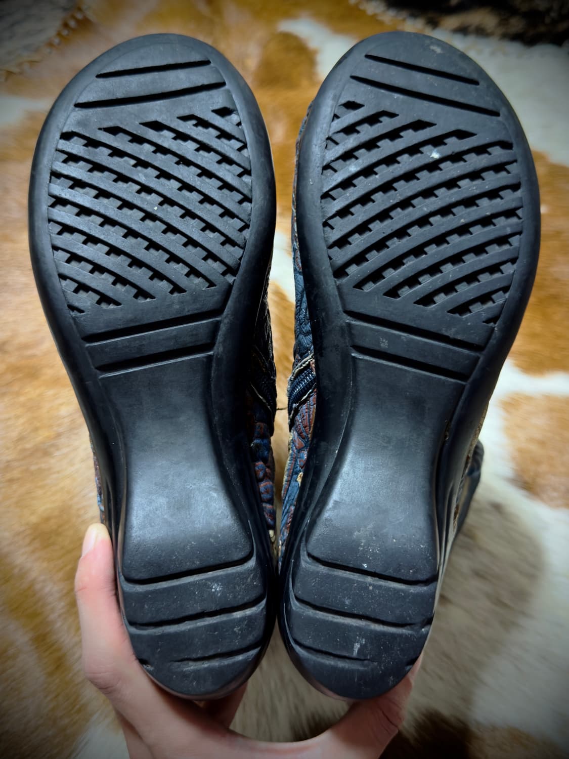 Flowers Embossing sheep Leather Boots 상품이미지8