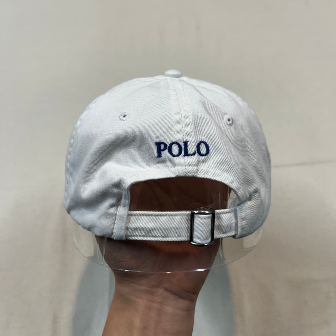 Free) 폴로 랄프로렌 화이트 볼캡 모자 상품이미지4