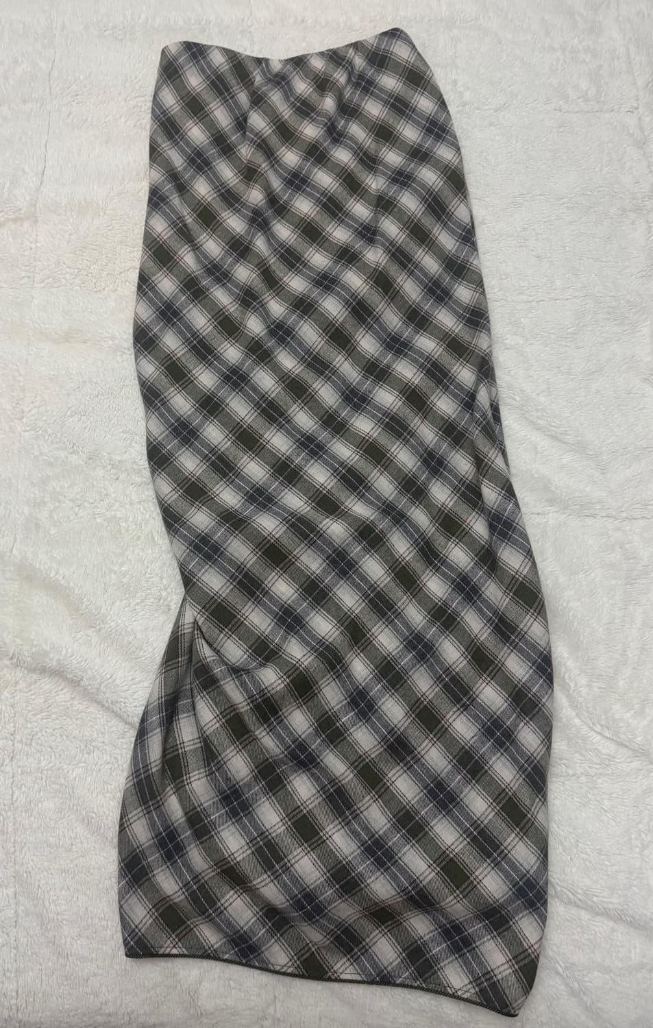 알크미 드레이프 체크 롱 스커트 상품이미지3