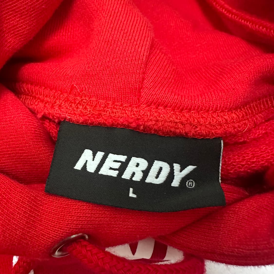 NERDY 널디 후드티셔츠 레드 L 상품이미지4