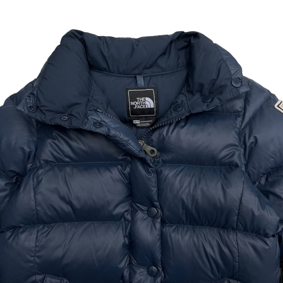 노스페이스 사이드패치 딥블루 버튼 패딩 XS 상품이미지5