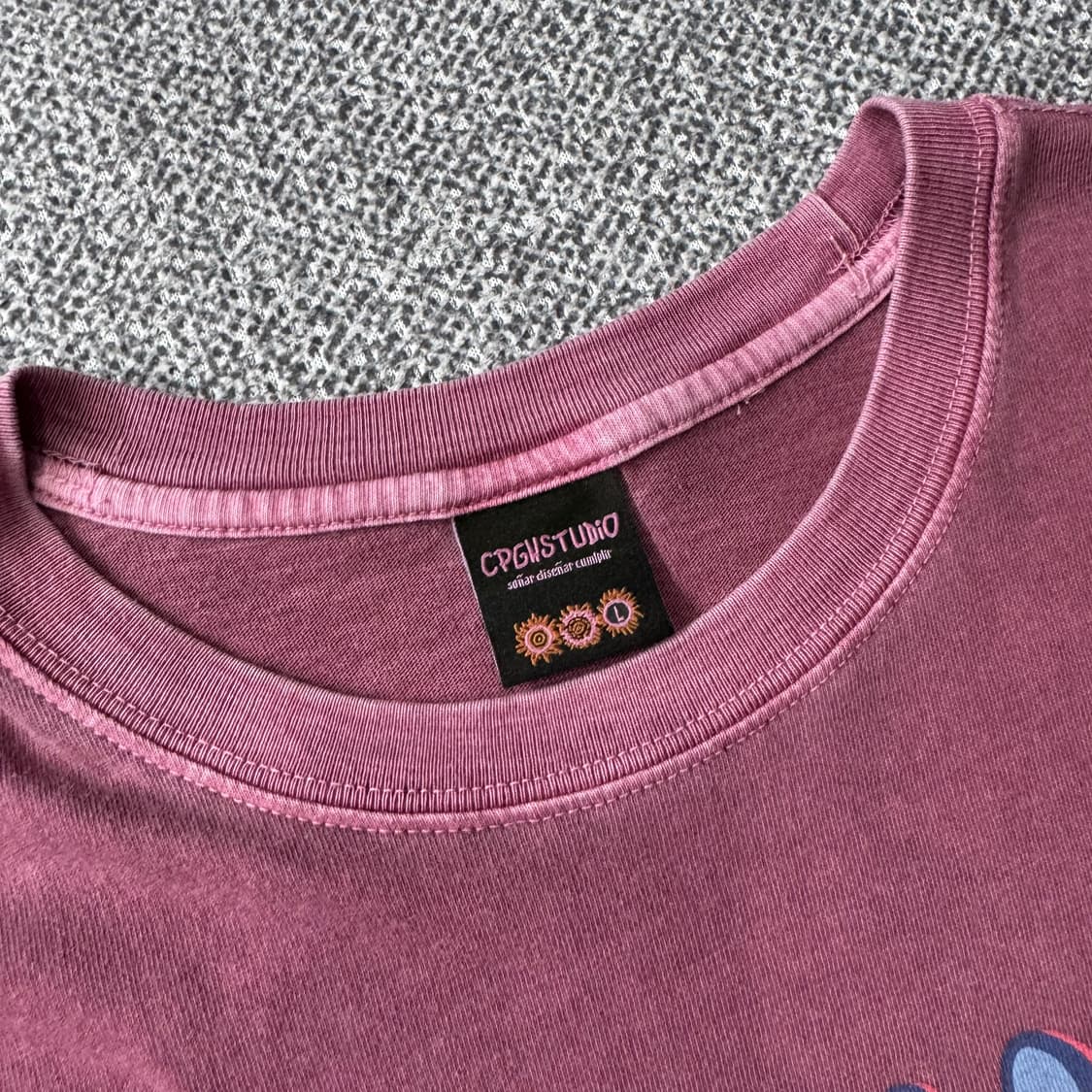 꼼파뇨  Mad Hoppi 피그먼트 반팔티 더스티핑크 상품이미지4