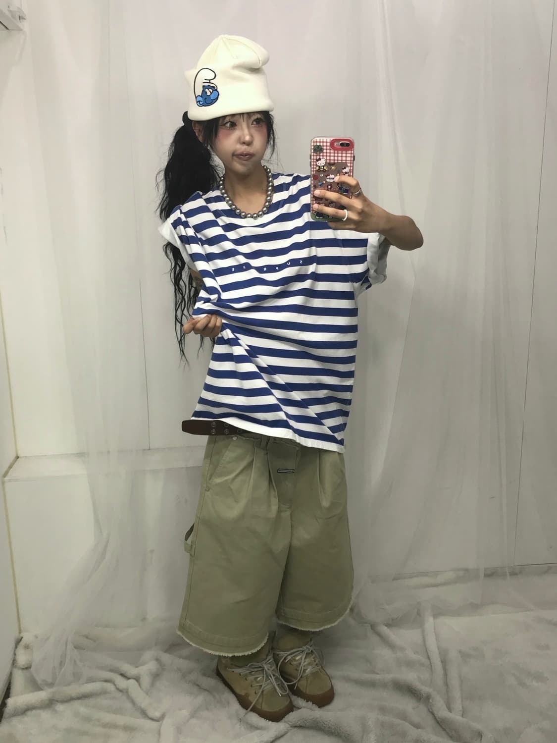< Supreme Overprint Stripe T-shirt - 24S 상품이미지7