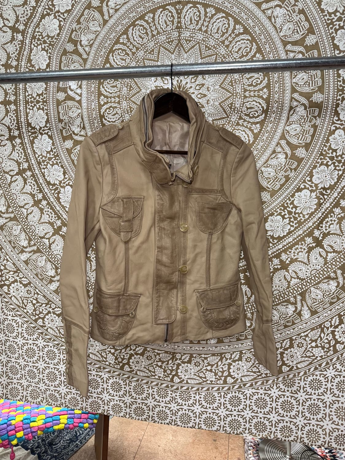 빈티지 여성 멀티포켓 레더자켓  상품이미지3