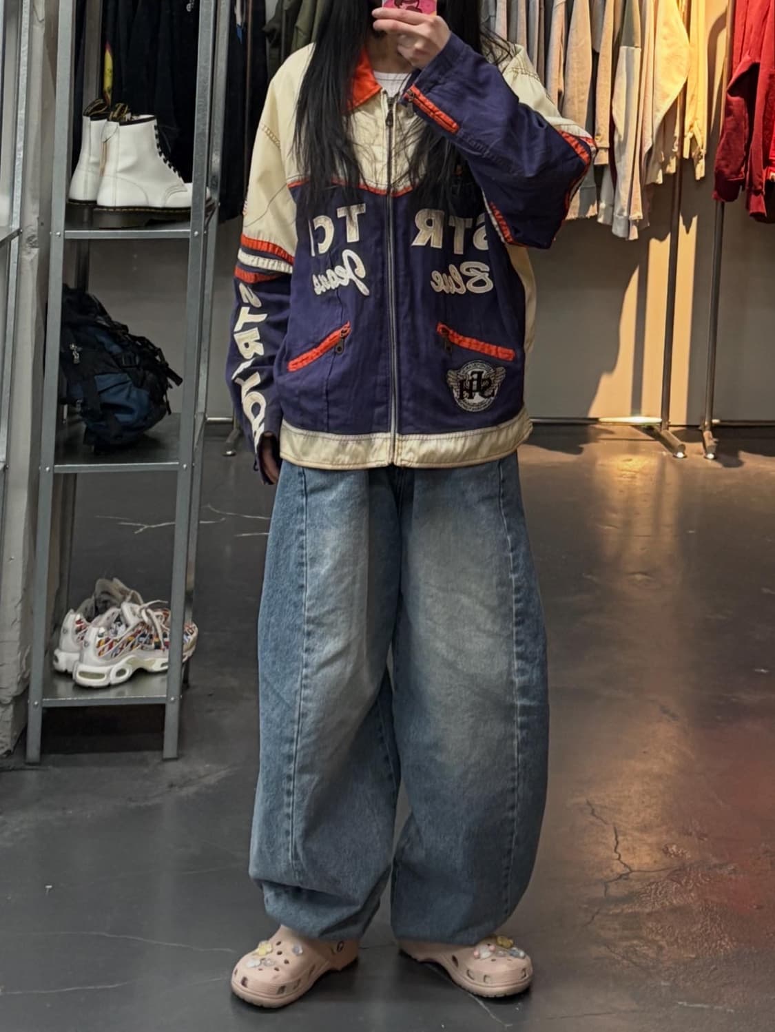 빈티지 풀자수 배색 트랙자켓 A3191 상품이미지1